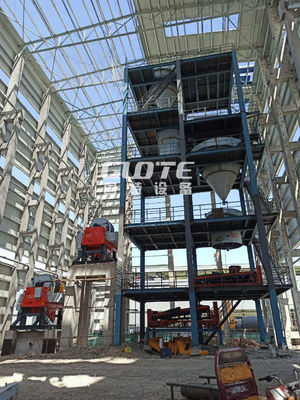 Γραμμή παραγωγής άμμου πυριτίου 200T/H Εγκατάσταση πλύσης άμμου και απομάκρυνσης ξηρού σιδήρου με 1