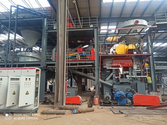 Γραμμή παραγωγής άμμου πυριτίου 200T/H Εγκατάσταση πλύσης άμμου και απομάκρυνσης ξηρού σιδήρου με 1